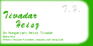 tivadar heisz business card